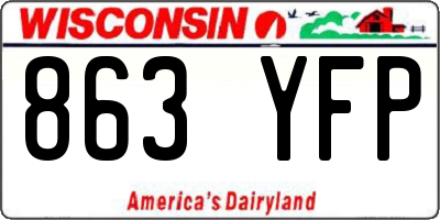 WI license plate 863YFP