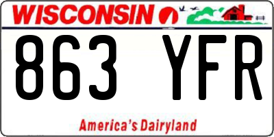 WI license plate 863YFR
