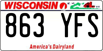 WI license plate 863YFS