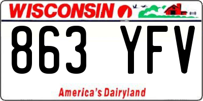 WI license plate 863YFV