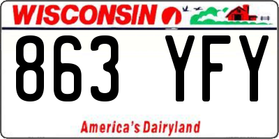 WI license plate 863YFY