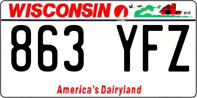 WI license plate 863YFZ