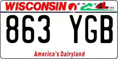 WI license plate 863YGB