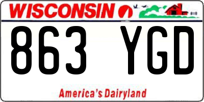 WI license plate 863YGD
