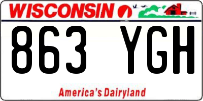 WI license plate 863YGH