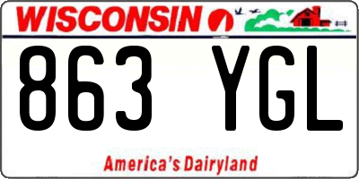 WI license plate 863YGL