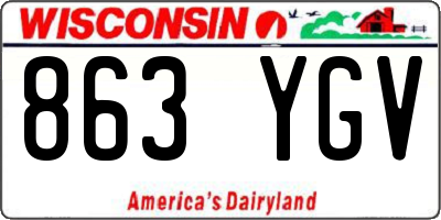 WI license plate 863YGV