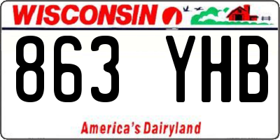 WI license plate 863YHB