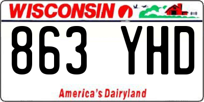 WI license plate 863YHD