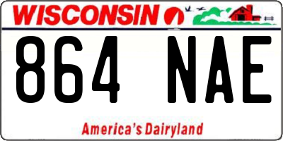 WI license plate 864NAE