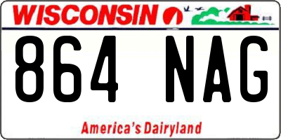 WI license plate 864NAG