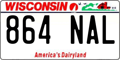 WI license plate 864NAL