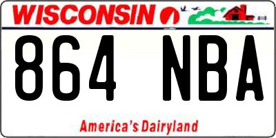 WI license plate 864NBA