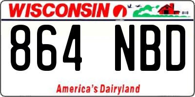 WI license plate 864NBD