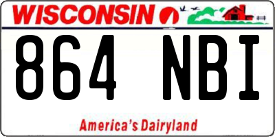 WI license plate 864NBI