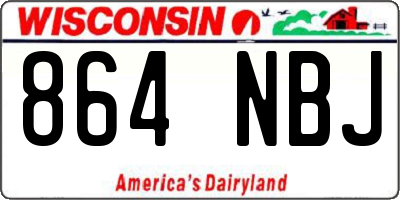 WI license plate 864NBJ