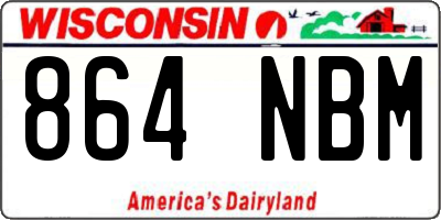 WI license plate 864NBM