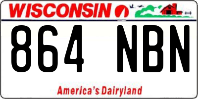 WI license plate 864NBN