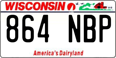 WI license plate 864NBP