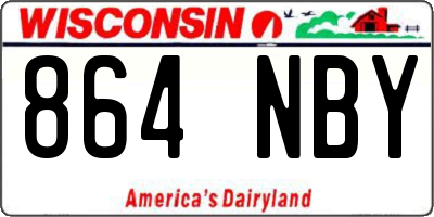 WI license plate 864NBY