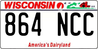 WI license plate 864NCC