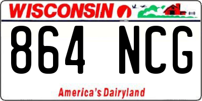 WI license plate 864NCG