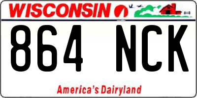 WI license plate 864NCK