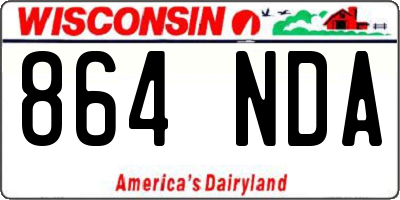 WI license plate 864NDA