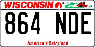 WI license plate 864NDE