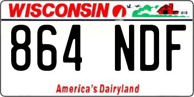 WI license plate 864NDF