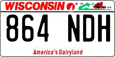 WI license plate 864NDH