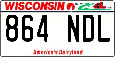 WI license plate 864NDL