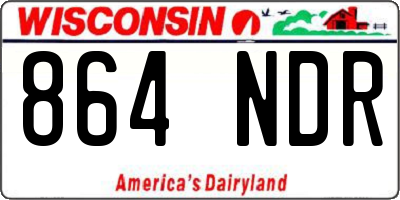 WI license plate 864NDR