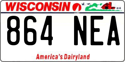 WI license plate 864NEA