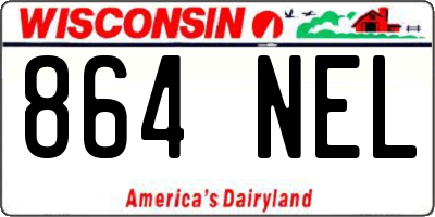WI license plate 864NEL