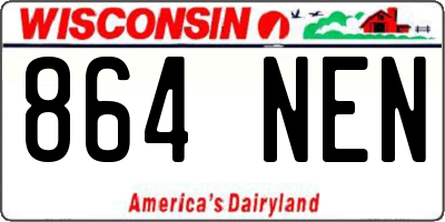 WI license plate 864NEN