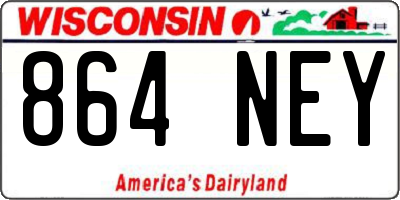 WI license plate 864NEY