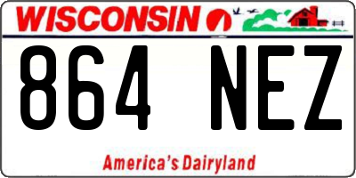 WI license plate 864NEZ