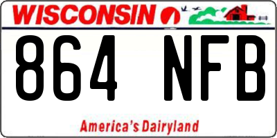WI license plate 864NFB