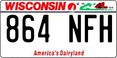 WI license plate 864NFH