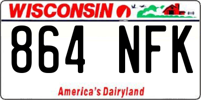 WI license plate 864NFK