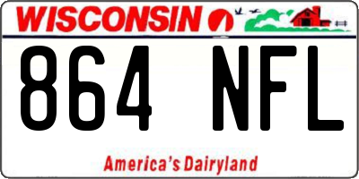 WI license plate 864NFL