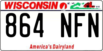 WI license plate 864NFN
