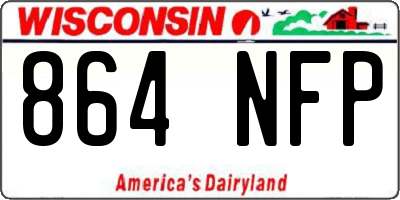WI license plate 864NFP