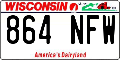 WI license plate 864NFW