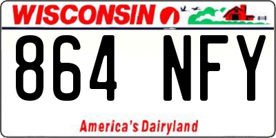 WI license plate 864NFY