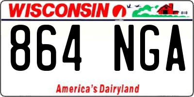 WI license plate 864NGA