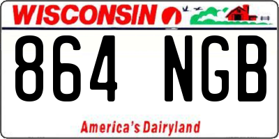 WI license plate 864NGB