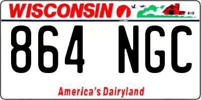 WI license plate 864NGC