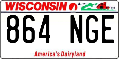 WI license plate 864NGE